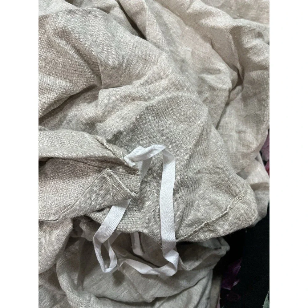 Quince 100% European Linen Duvet Cover ONLY (no Shams) King Cal King Toffee